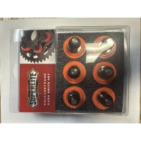 Superlite Titanium Series Six Piece HYPERFLEXX Polyurethane Cush Drive Set For KTM 1290 / 1390 Super Duke R / GT Superlite Titanium Series Six Piece HYPERFLEXX Polyurethane Cush Drive Set For KTM 1290 / 1390 Super Duke R / GT